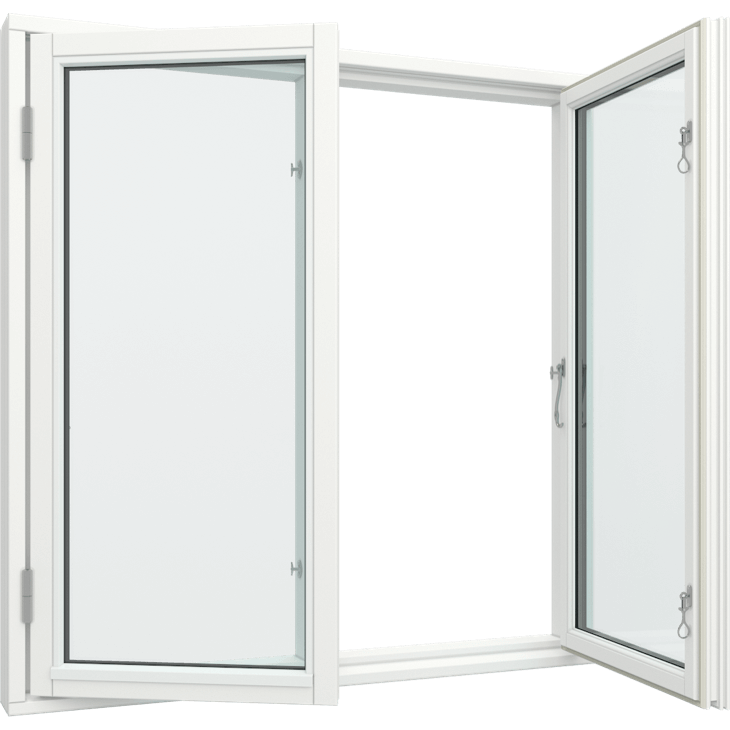 Sidehængte trævinduer