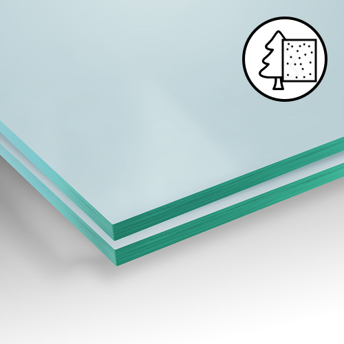 Sandbl&aelig;st glas