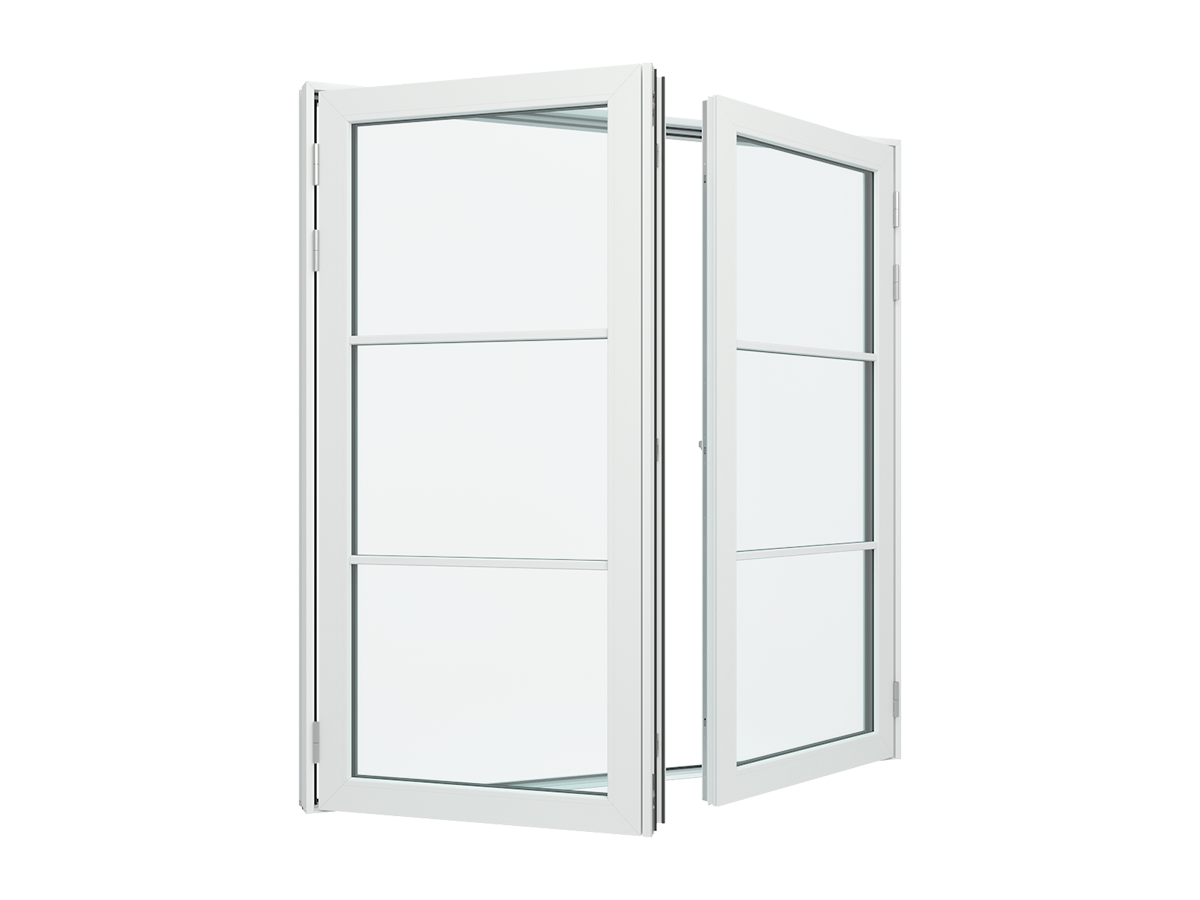 Dobbelt terrassed&oslash;r plast 