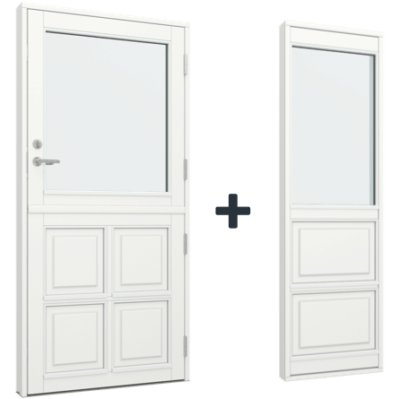 Staldd&oslash;r med sideparti