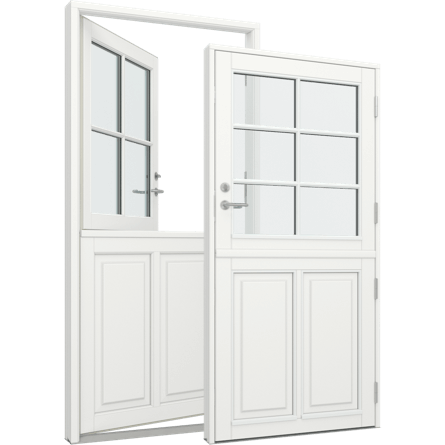 Halvd&oslash;r med sprosser 